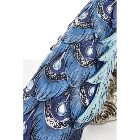 Dekoracja - Paw 25x31x10 cm ZAMPA-2 niebieski