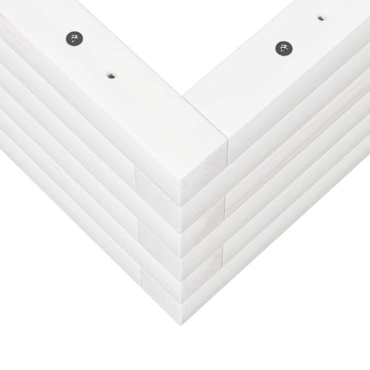 vidaXL Donica ogrodowa, biała, 110x60x23 cm, lite drewno sosnowe