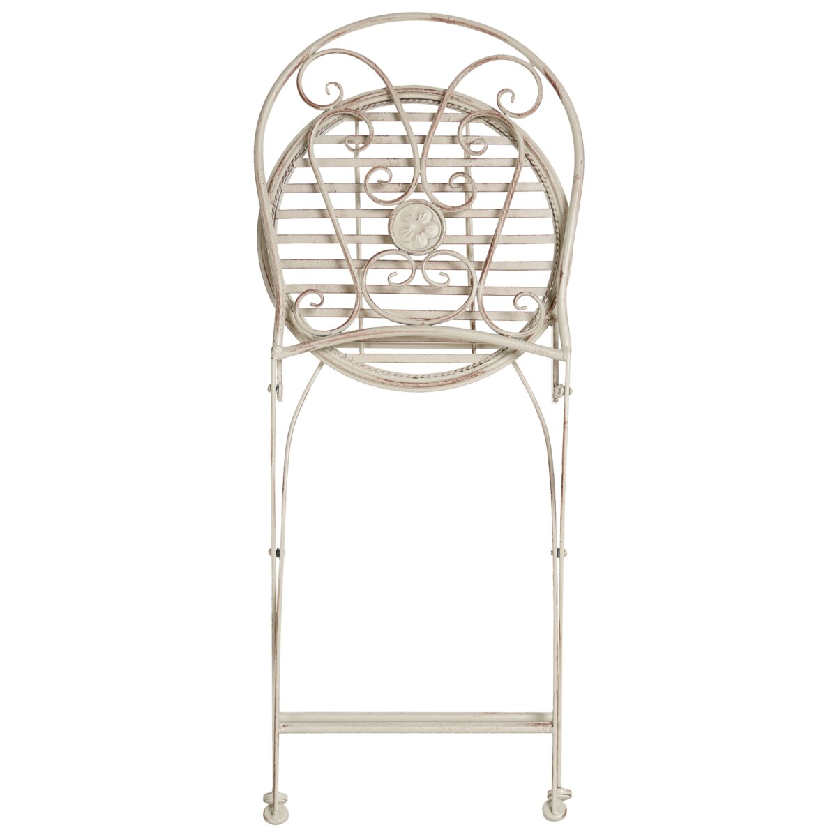 Zestaw 2 krzeseł ogrodowych COGGIA Składane Metal Jasnobeżowy