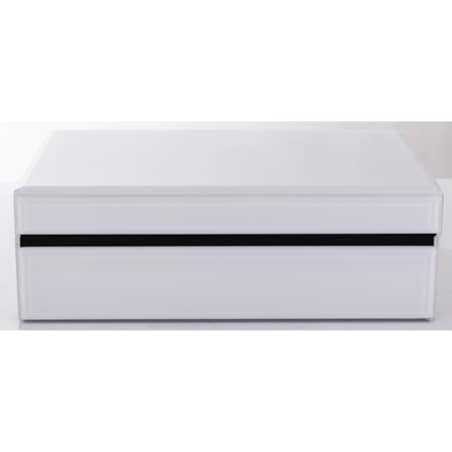 Szkatułka z MDFu z agatem 8x24,5x18,5 cm biała