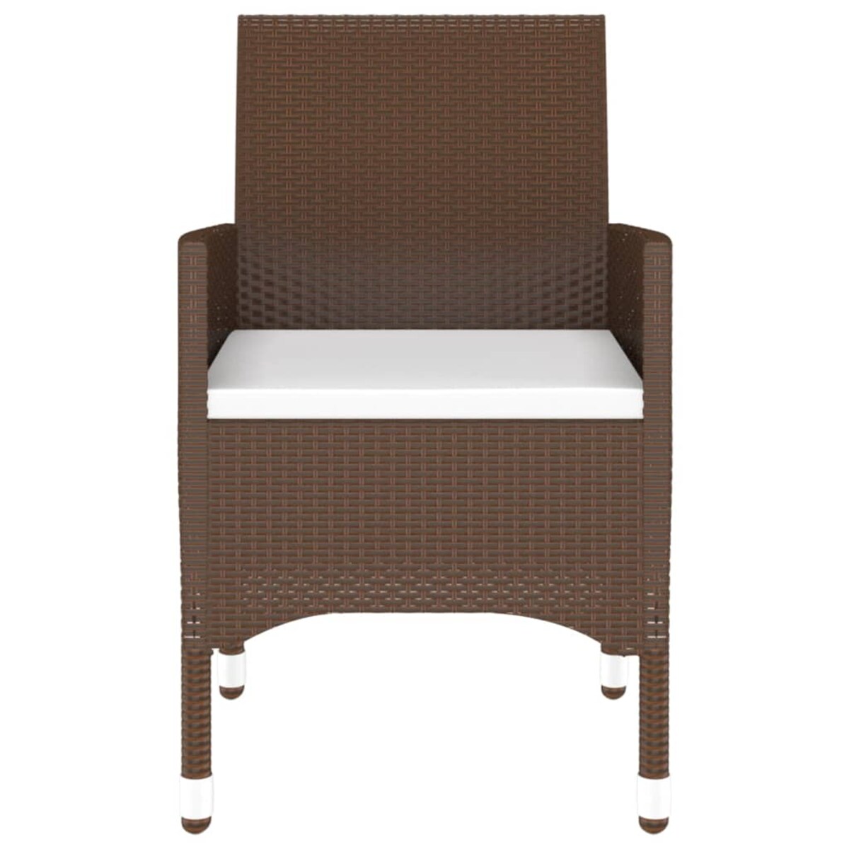 vidaXL 3-częściowy zestaw mebli ogrodowych, polirattan, brązowy