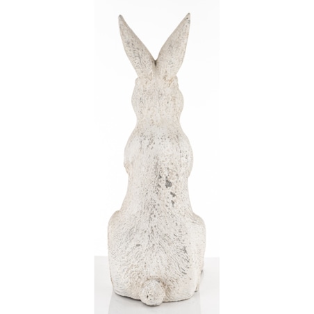 Dekoracja - duży siedzący królik 61x22x32 cm SZAREK