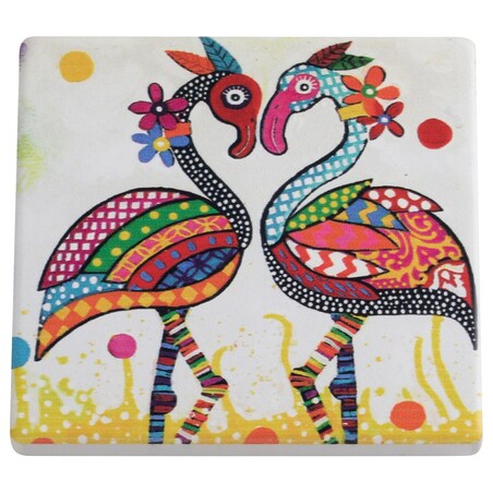 Podkładka pod kubek Smile Style Flamboyant, biała z nadrukiem