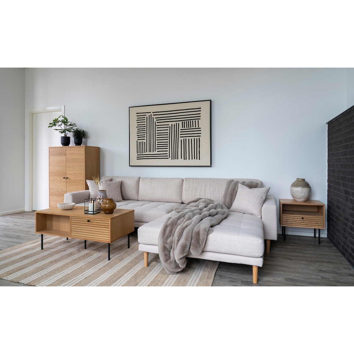 Koc Galena szary ciepły futrzany pled na kanapę do salonu 130x180 cm