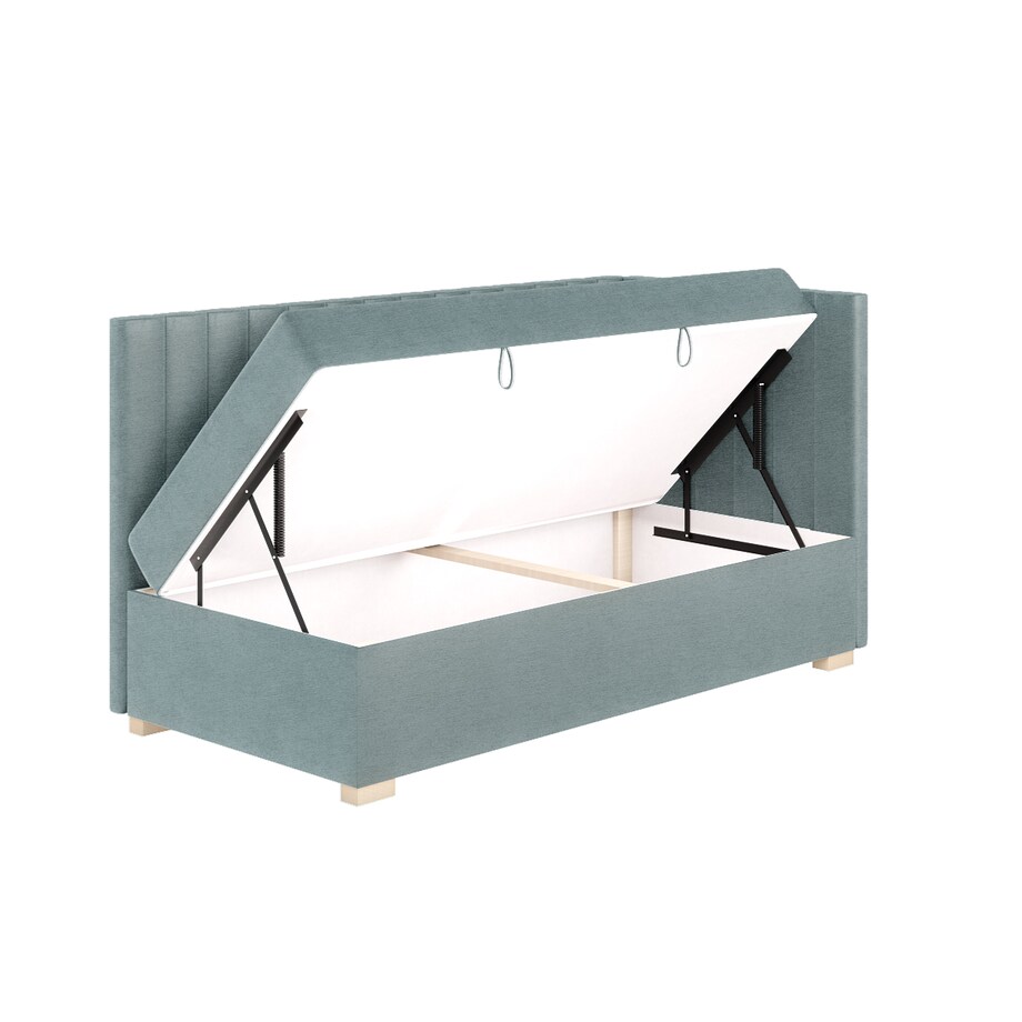 Mesonica Łóżko Snugi, linie błękitne, 90x200, Prawostronne