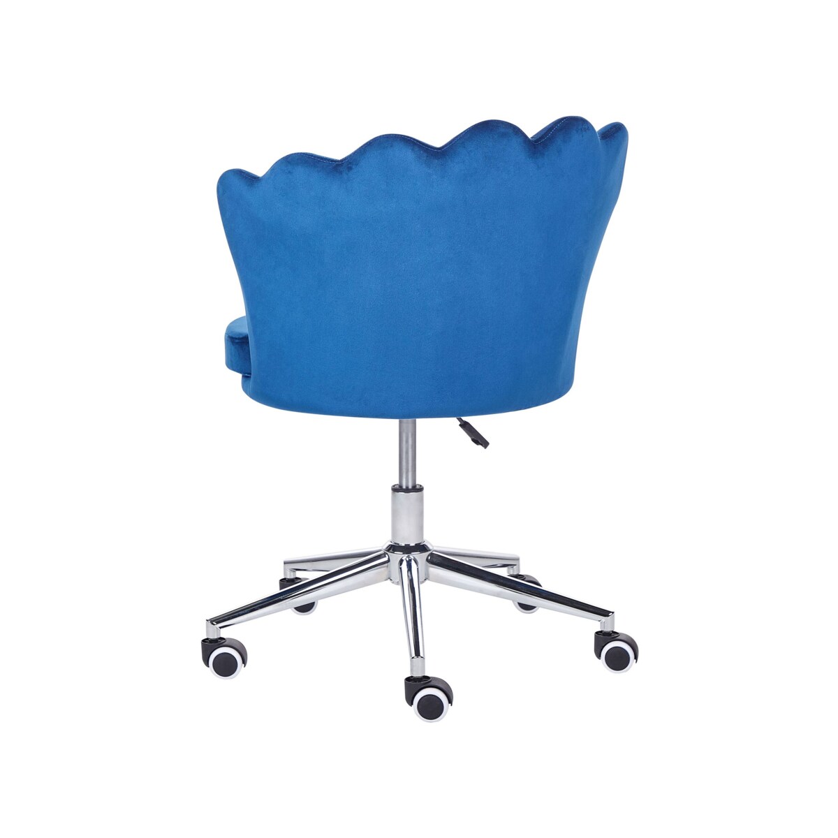Krzesło biurowe regulowane welurowe niebieskie MONTICELLO