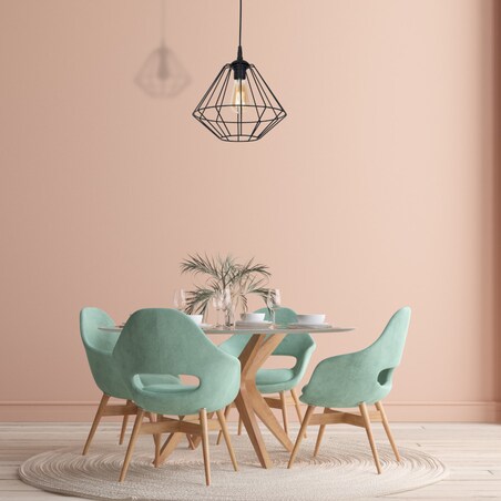 LAMPA wisząca COLIN MLP4789 Milagro metalowa OPRAWA druciana klatka ZWIS industrialny czarny