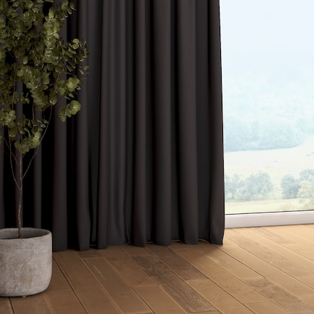 Zasłona na taśmie marszczącej 1 szt. 130x245 shadow grey (grafitowy)