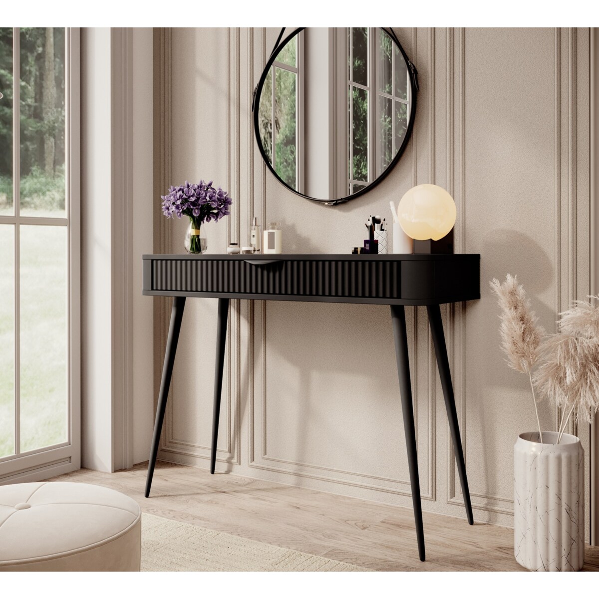 Toaletka, konsola do przedpokoju LENA czarna