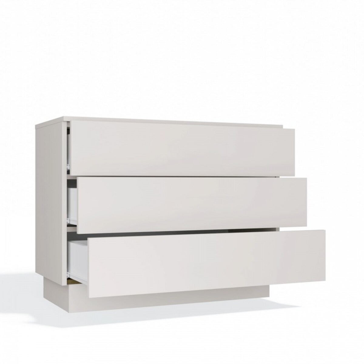 Komoda AMBER 3S Szafka 3 Szuflady Do Sypialni Salonu Kaszmir Beż