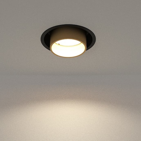 Lampa do kuchni sufitowa Mono Slide 10800 Nowodvorski podtynkowa czarna złota