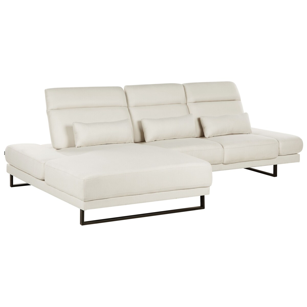 Narożnik IKAST Jasnobeżowy dla 4 osób Prawostronny