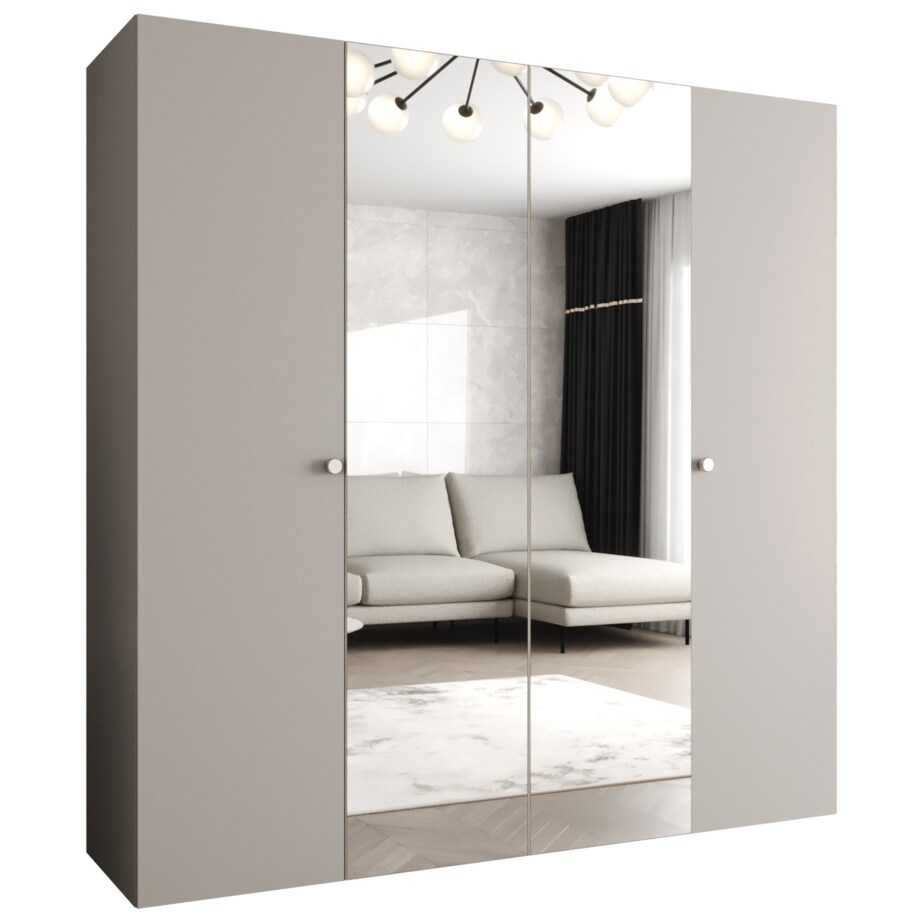 Szafa uchylna otwierana PARMA 2 200 wys. 202 cm Kaszmir + u. Srebrny