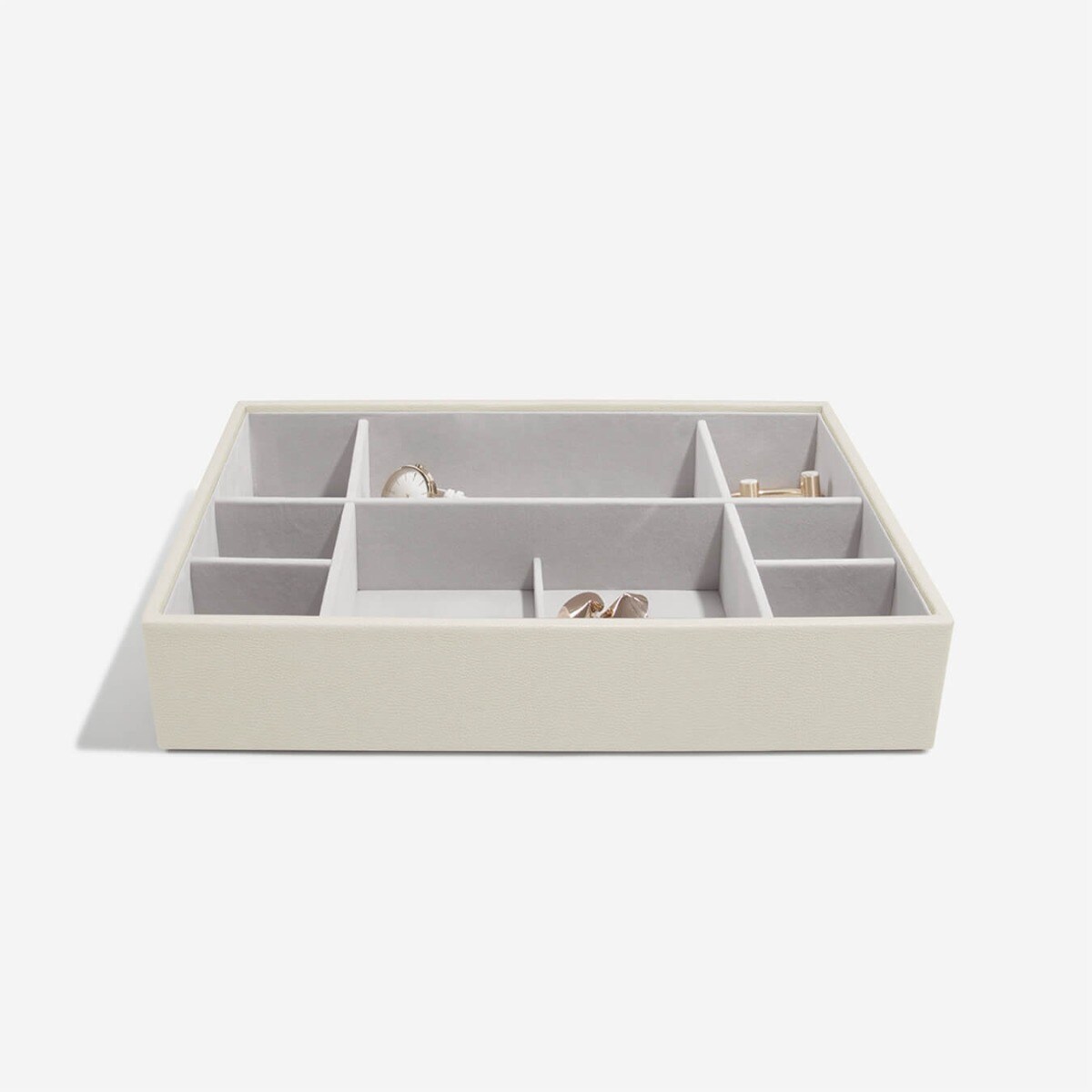 Szkatułka na biżuterię Stackers potrójna supersize jasnobeżowa