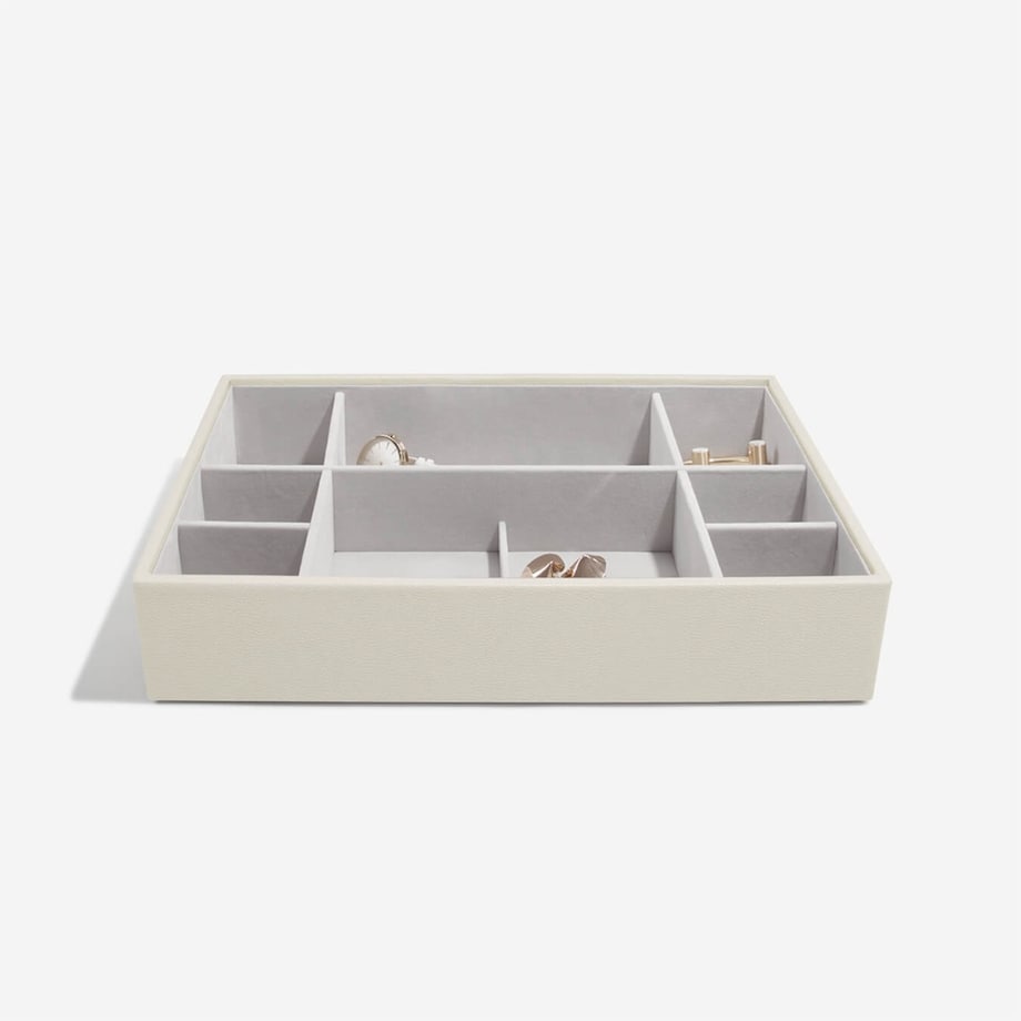 Szkatułka na biżuterię Stackers potrójna supersize jasnobeżowa