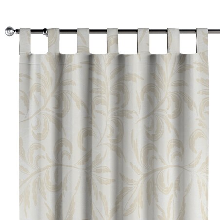 Zasłona na szelkach 1 szt. 130x245 szaro-beżowe liście akantu