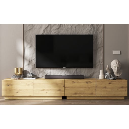 Szafka RTV Loft Stojąca / Wisząca Komoda RTV Dąb Artisan 240 cm