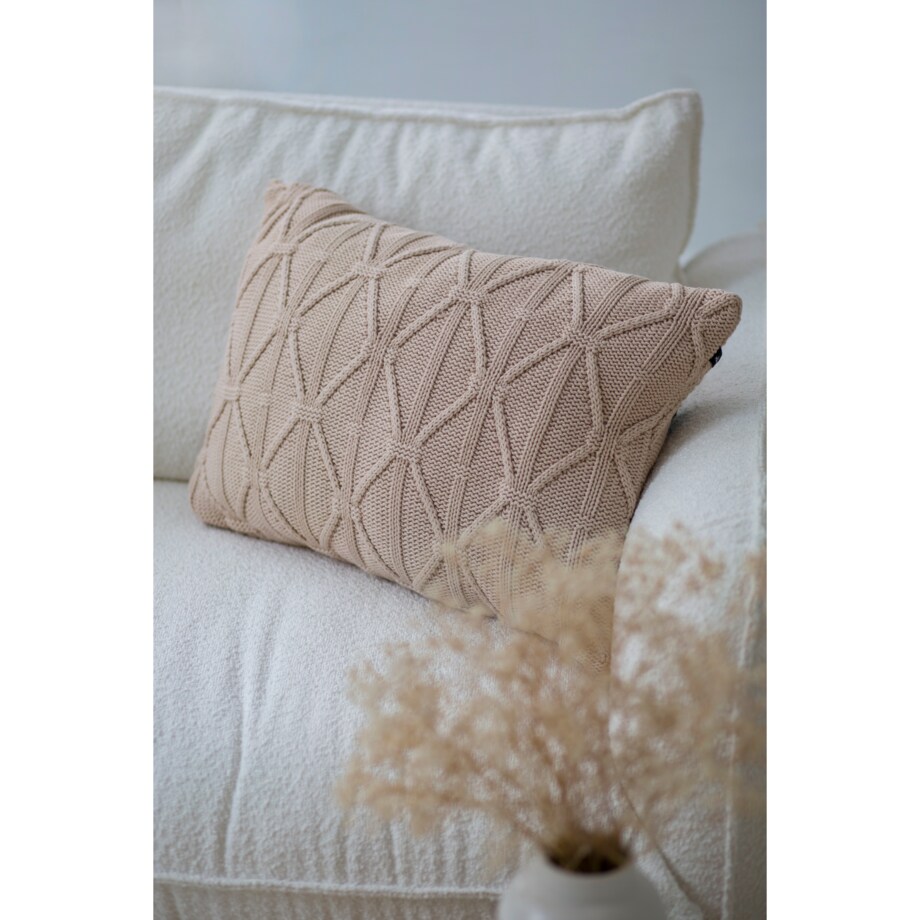 Poszewka brytyjska podłużna beżowa, 40 x 60 cm, La Manta