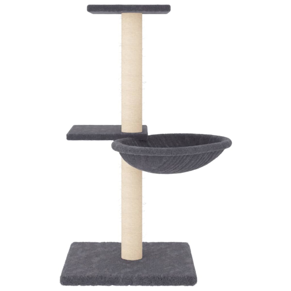 vidaXL Drapak dla kota z sizalowymi słupkami, ciemnoszary, 72 cm