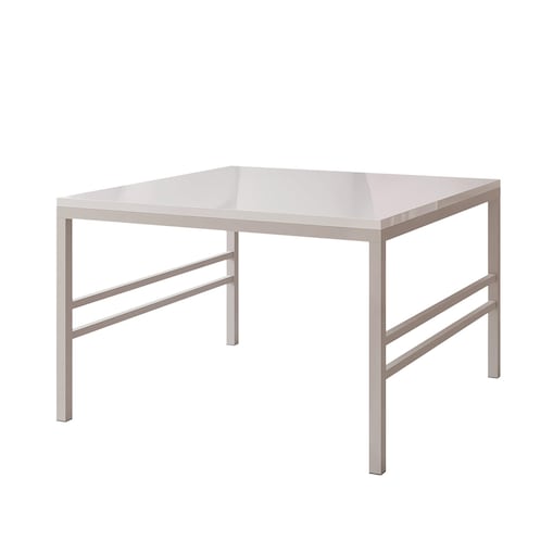 Stolik kawowy blat BIAŁY POŁYSK, KASZMIROWY stelaż 70cm FORMA