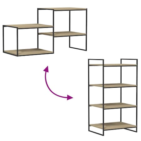 vidaXL Półki na książki, 8 szt., kolor dąb sonoma, 60x50x1,5 cm