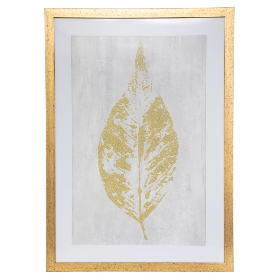 Plakat w drewnianej ramie LEAF, 50 x 70 cm