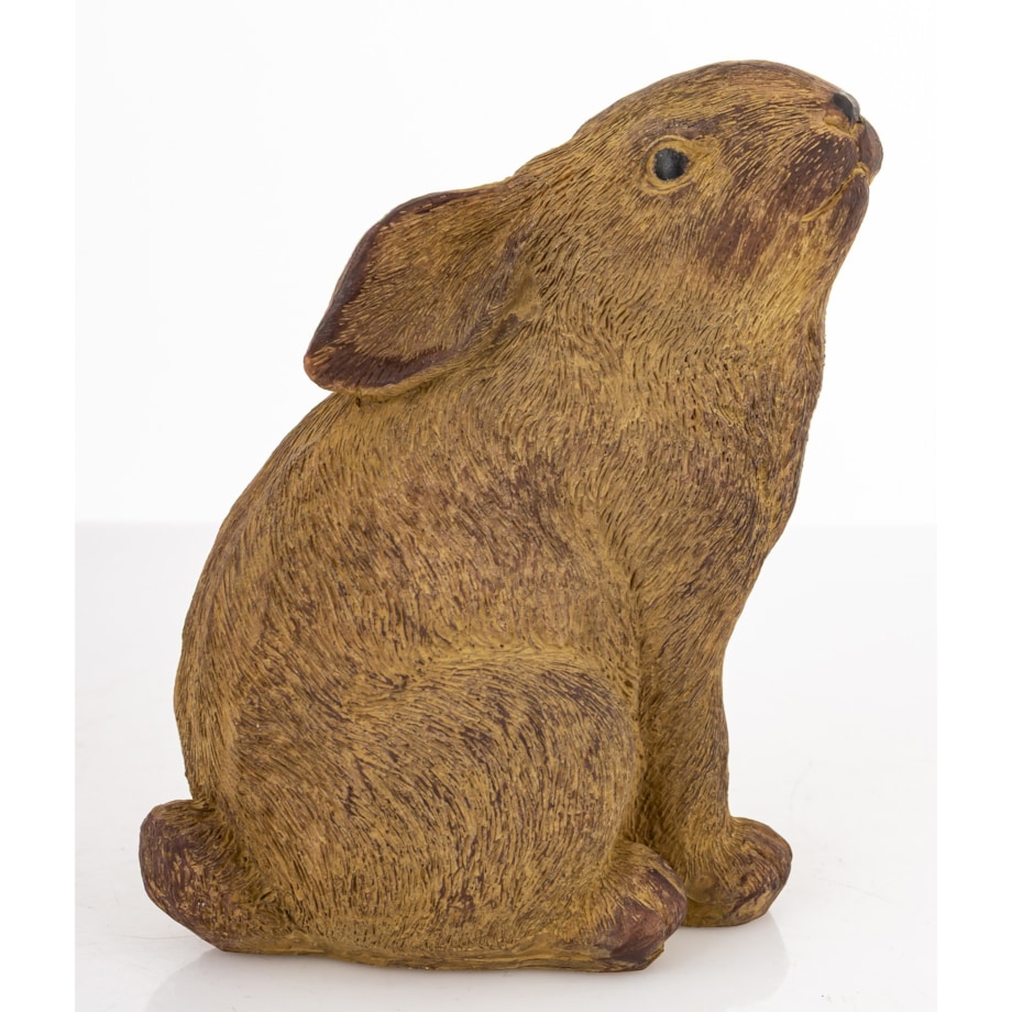 Dekoracja - para brązowych króliczków 11x8x10 i 13x6,5x9 cm MARRONE