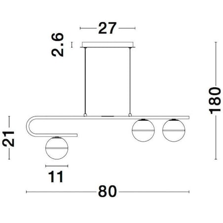 Modernistyczna LAMPA wisząca PEREZ LE41750 Luces Exclusivas metalowa OPRAWA loftowy ZWIS kule balls biae zote