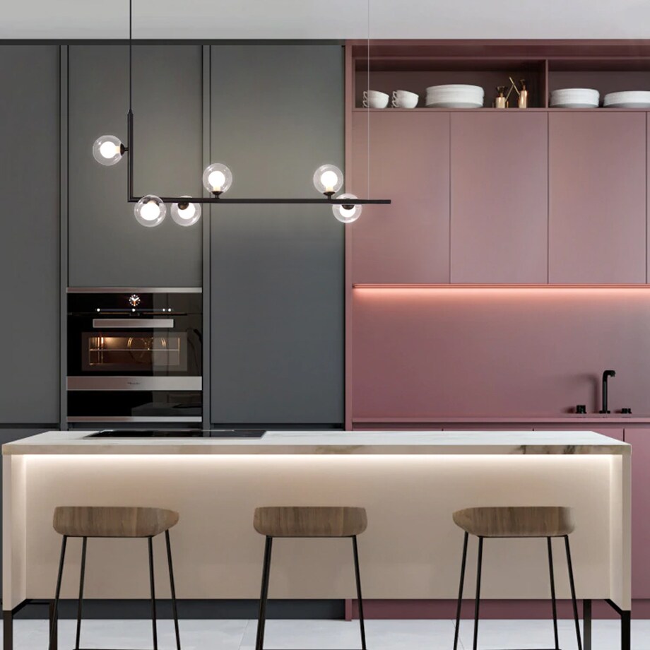 Lampa Sufitowa 6 Głowic Metalowa Czarna Industrial