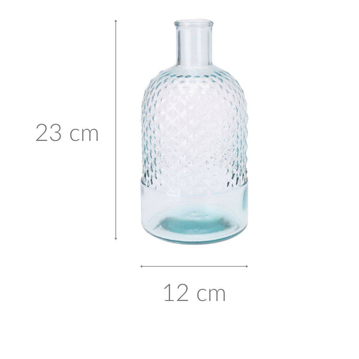 Wazon szklany butelka, z recyklingu, 23 cm