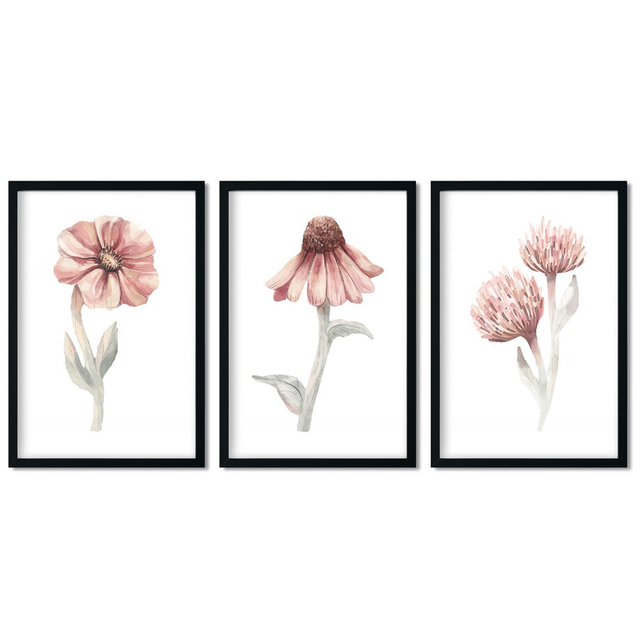 3 x plakat dla dzieci | kwiaty zestaw III 30x40