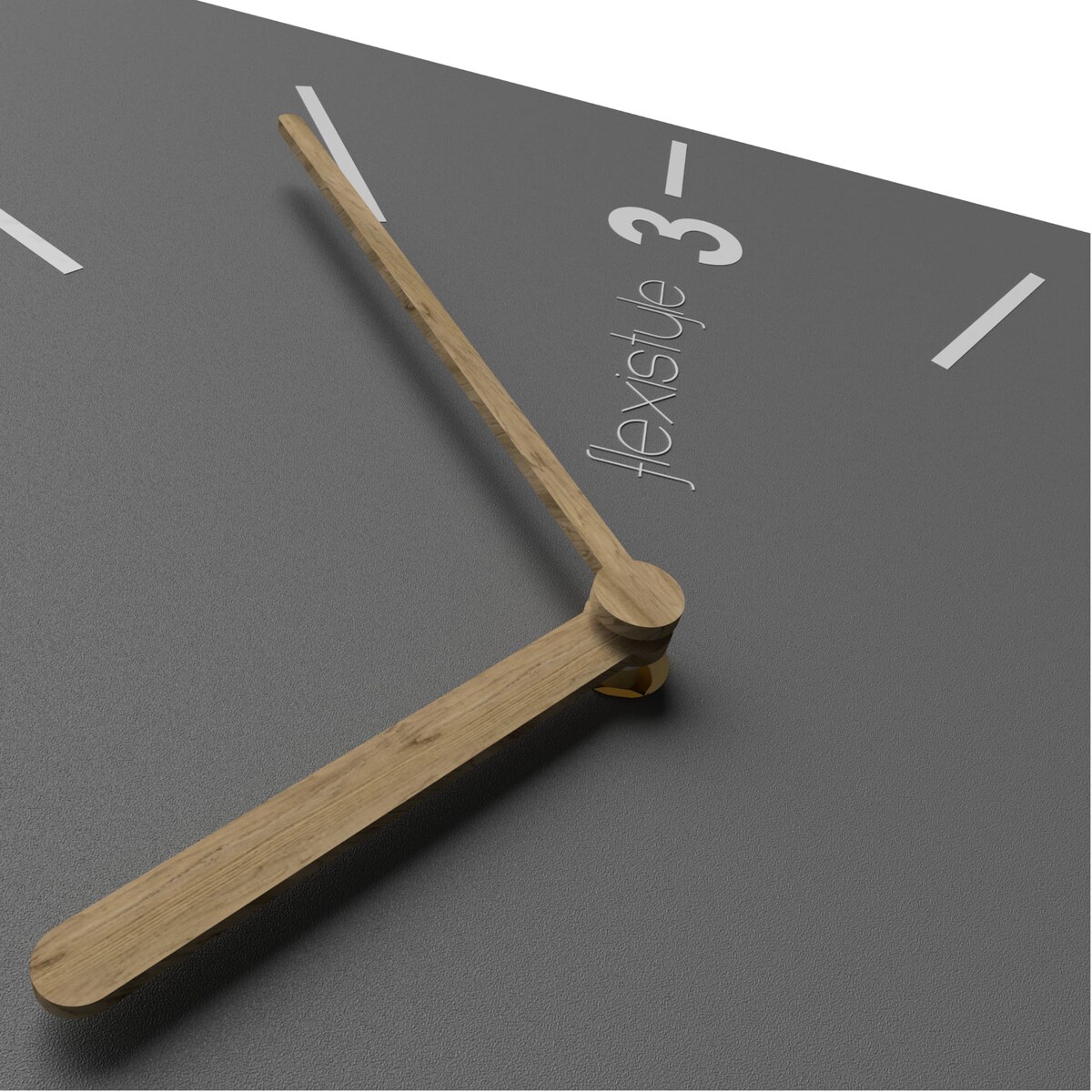 Kwadratowy zegar ścienny Scandic 30cm szary