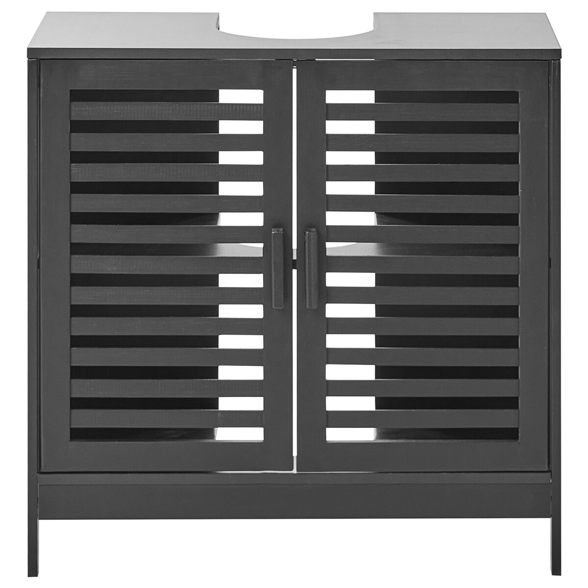 Szafka łazienkowa pod umywalkę MISSOULA Bambus 60 cm Czarny