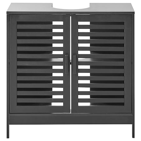 Szafka łazienkowa pod umywalkę MISSOULA Bambus 60 cm Czarny