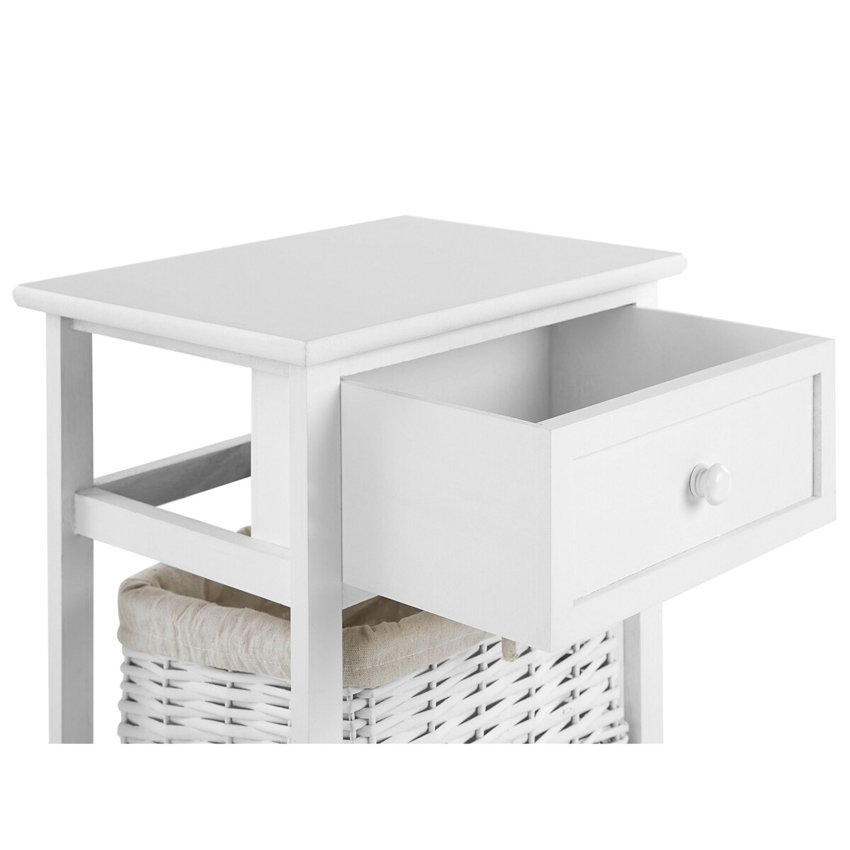 Szafka nocna 2 kosze biała FLOWELLA