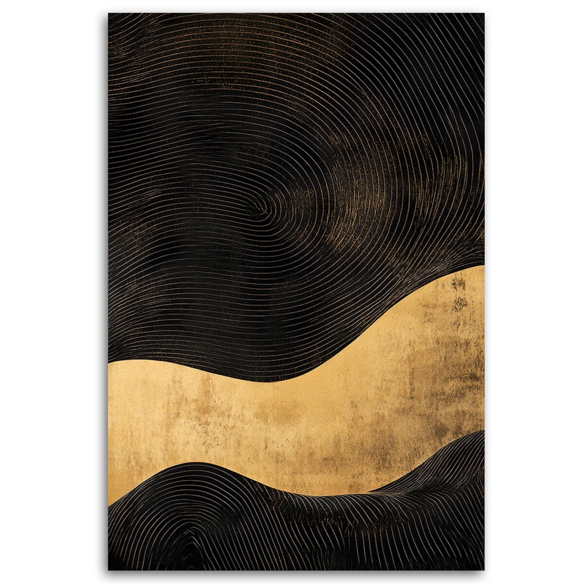 Feeby Obraz na płótnie, Abstrakcja Złota Fala Glamour 40x60