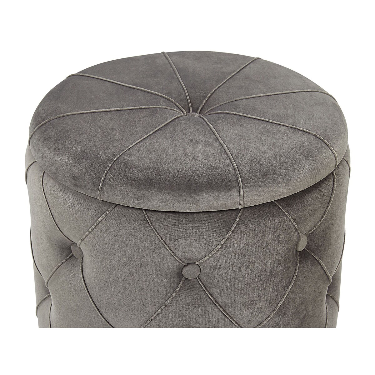 Zestaw 2 pufów ze schowkiem szary PUEBLO