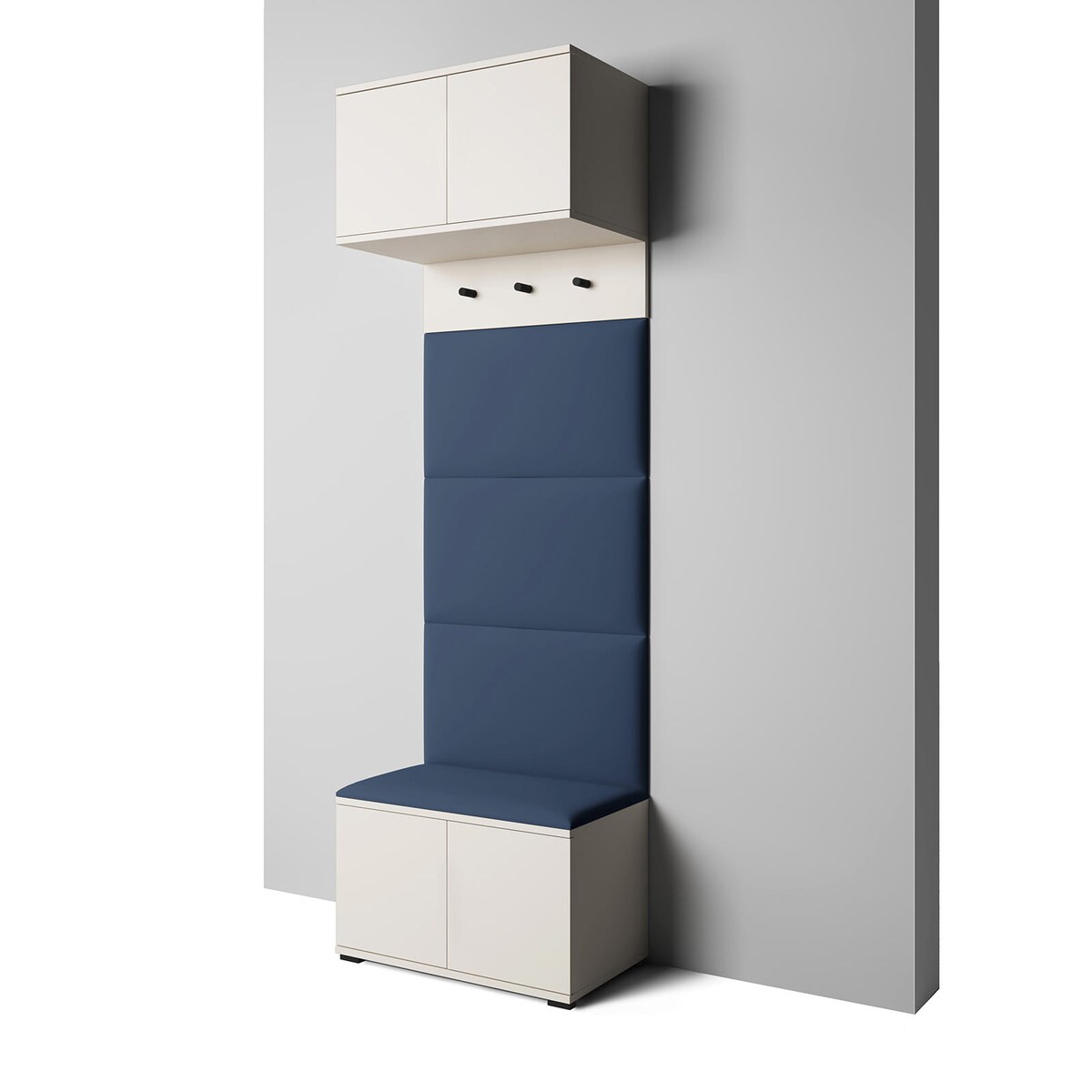 Garderoba z czarnymi uchwytami Napoli wersja 5 Trinity 30 Cashmere