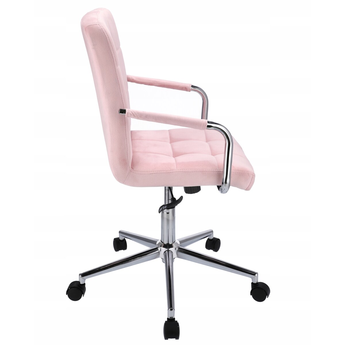 Krzesło obrotowe biurowe QUATRO różowe welur