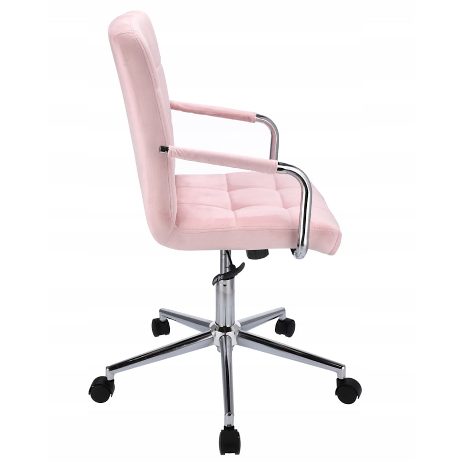 Krzesło obrotowe biurowe QUATRO różowe welur
