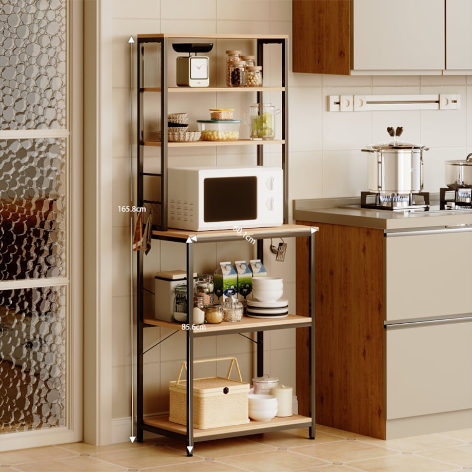 Wielofunkcyjny regał szafka kuchenna jasny brąz sonoma loft