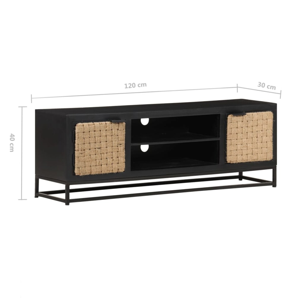 vidaXL Szafka pod TV, 120x30x40 cm, lite drewno mango