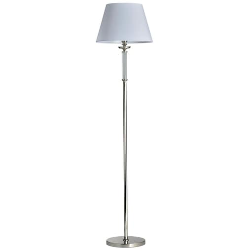 Stojąca lampa klasyczna Siena f01322ni-wh Cosmolight metal tkanina nikiel