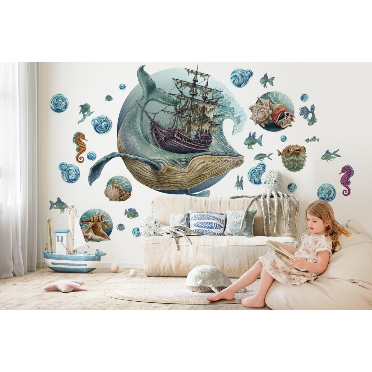 Zestaw naklejek na ścianę, Baśniowy świat, 60cm