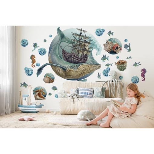 Zestaw naklejek na ścianę, Baśniowy świat, 60cm