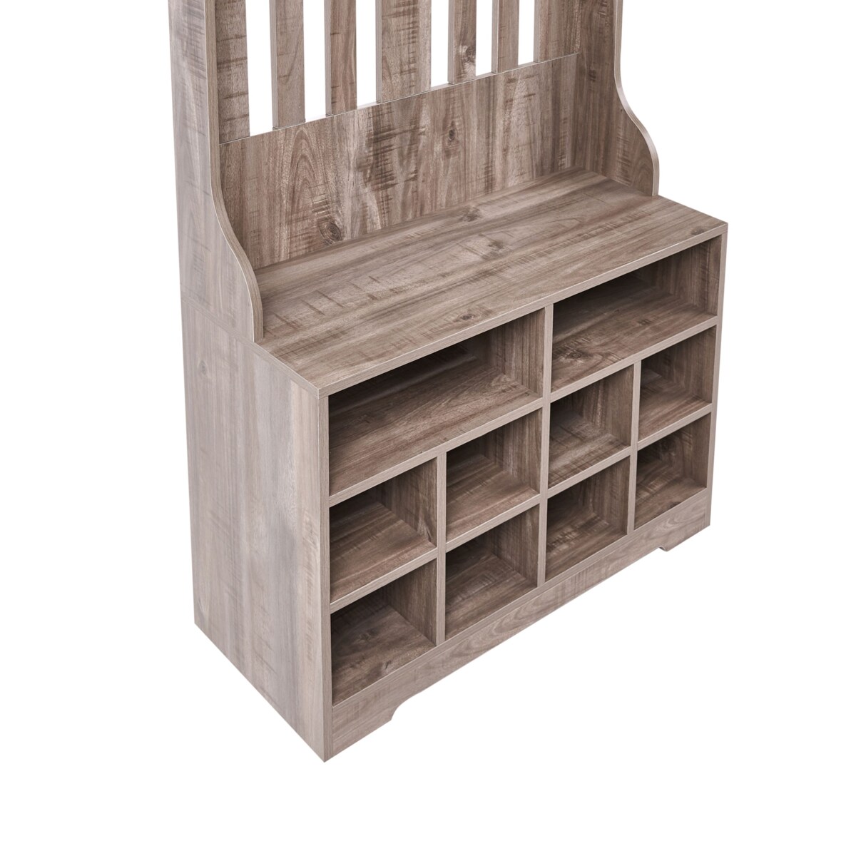 Szafka na buty z wieszakiem DENILIQUIM Ciemnobrązowy