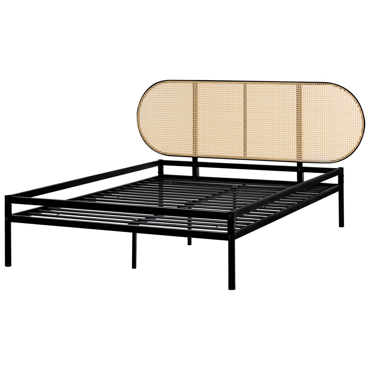 Łóżko Metal BOULIN 140 x 200 cm Czarny