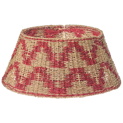 Osłonka pod choinkę GLACE Trawa morska Czerwony 60 cm