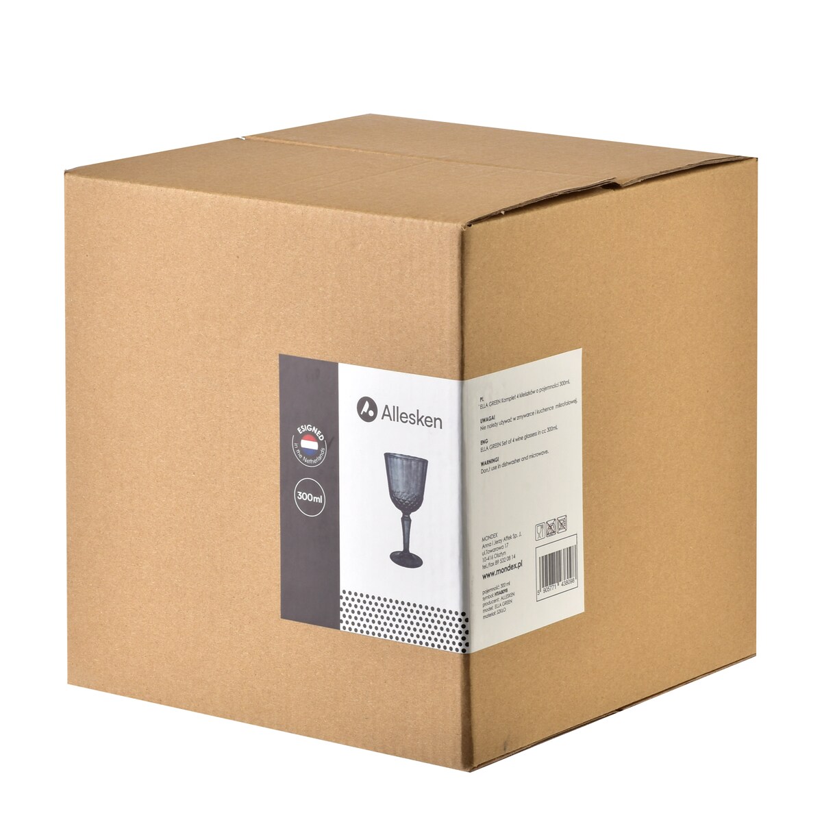 ELLA GREEN Komplet 4 kieliszków 300ml9x7x18.5cm