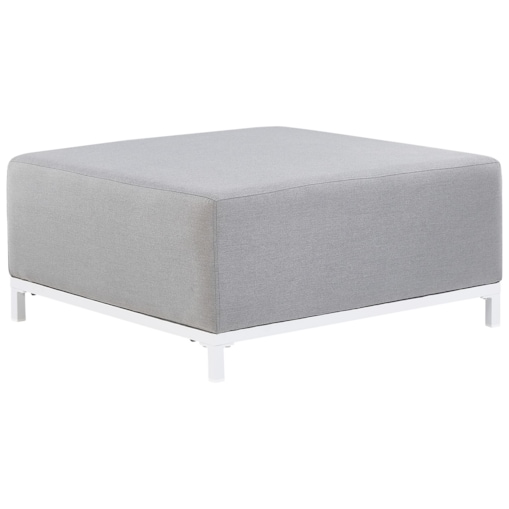 Otomana ogrodowa jasnoszara z białym ROVIGO